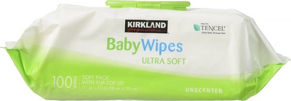 Kirkland Signature Baby Wipes, Ultra-Soft, Unscented, 100 Count