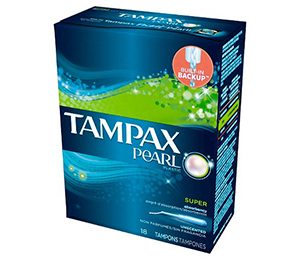 Tampax Pearl Super Absorbency Tampons 18 CT