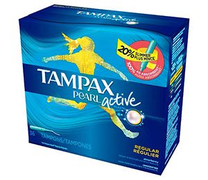 Tampax Pearl Active Unscented Tampons - 36 Count (Regular)