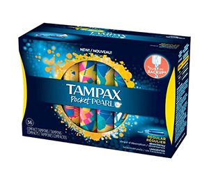 Tampax Pocket Pearl Regular Absorbency Unscented Compact Plastic Tampons - 36 Count