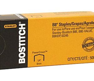 Stanley Bostitch B8 PowerCrown Premium Staples, 1/4 - 5,000 Staples