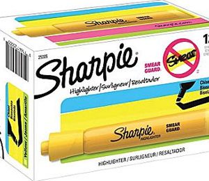 Sharpie Accent Highlighters, Yellow, Dozen