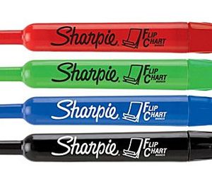 Sharpie Flip Chart Markers, Assorted, 4/Pack