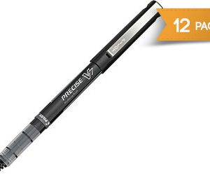Pilot Precise V7 Needle Rollerball Pen, Fine Point, Black - 12 Pack