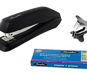 Swingline Antimicrobial Standard Full Strip Stapler Value Pack, 15 Sheet Capacity, Black