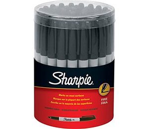 Sharpie Fine Point Permanent Markers, Black - 36 Pack
