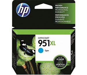 HP 951XL Cyan Ink Cartridge (CN046AN), High Yield