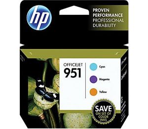 HP 951 Color Ink Cartridges (CR314FN), Combo 3 Pack
