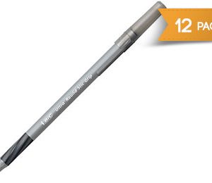 BIC Xtra Comfort Round Stic Grip Ballpoint Pens, Medium Point, Black - 12 Pack