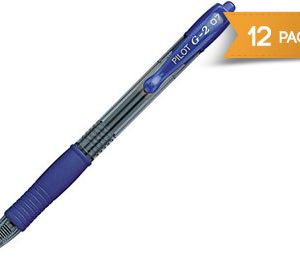 Pilot G-2 Retractable Gel-Ink Pens, Fine Point, Blue - 12 Pack