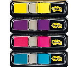 Post-it 1/2 Assorted Bright Flags in Pop-Up Dispenser - 140 Flags/Pack