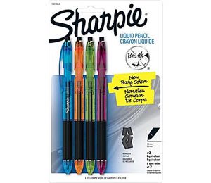 Sharpie Liquid Pencil Mechanical Pencils, 0.5mm, Fashion Colors - 4 Pack