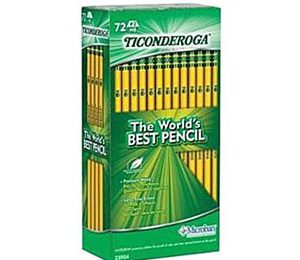 Dixon Ticonderoga #2 Soft Pencil, Yellow - 72 Pack