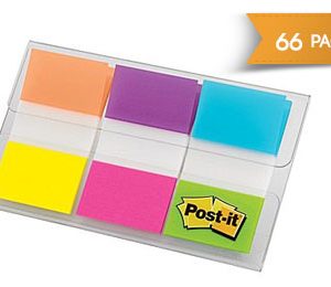Post-it 1 Flags, Electric Glow Alternating - 66 Pack