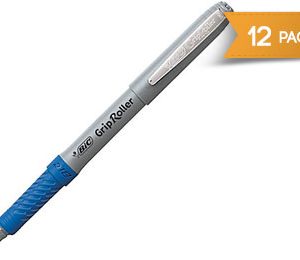BIC Grip Rollers, Fine Point, Blue - 12 Pack