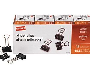 Small Metal Binder Clips Bulk Pack, Black, 3/4