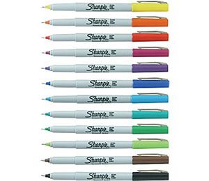 Sharpie Ultra Fine Point Permanent Markers, Assorted, Dozen