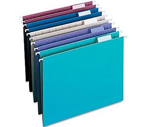 Smead Letter 1/3 Cut Recycled Hanging Folder, Assorted, 25/Pack