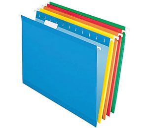 Pendaflex 5 Tab Hanging File Folders, Letter, Assorted Colors 2, 25/Box