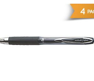 uni-ball 207 Retractable Gel-Ink Pens, Medium Point, Black - 4 Pack