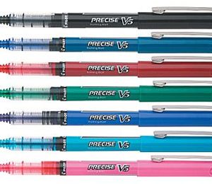 Pilot Precise V5 Needle Rollerball Pens, Extra Fine Point, Assorted - 7 Pack