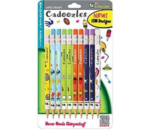 Zebra Cadoozles Mechanical Pencils, 0.7 mm, Assorted Barrels - 10 Pack