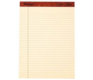 Ampad Gold Fibre, 8-1/2 x 11-3/4, Retro Notepads, Wide Ruled, 12-Pack