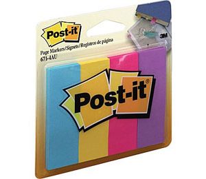 Post-it 1 x 3 Ultra Colors Page Markers - 200 Flags/Pack