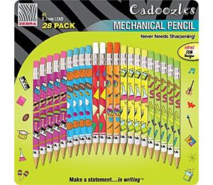Zebra Cadoozles Fun Mechanical Pencils - 28 Pack