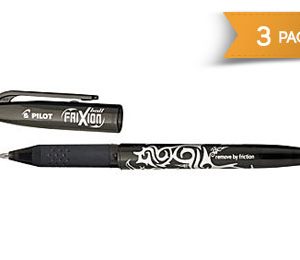 Pilot FriXion Erasable Gel-Ink Pens, Fine Point, Black - 3 Pack