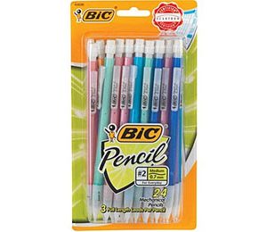 BIC Mechanical Pencils with Assorted Colorful Barrels, .5mm - 24 Pack