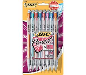 BIC Mechanical Pencils with Assorted Colorful Barrels, .9mm - 24 Pack