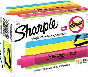 Sharpie Accent Highlighters, Assorted, Dozen