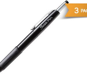 Retractable Pens, Fine Point, Black - 3 Pack
