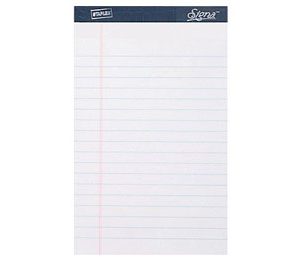 Signa 5 x 8, White, Perforated Notepads, Narrow Ruled, 12/Pack