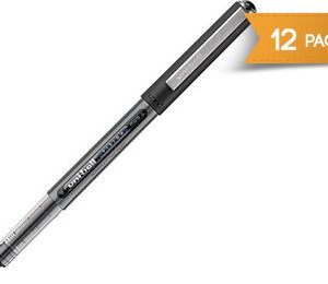 Uni-ball Vision Rollerball Pens, Micro Point, Black - 12 Pack