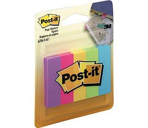 Post-it 1/2 x 2 Ultra Colors Page Markers, 500 Flags/Pack