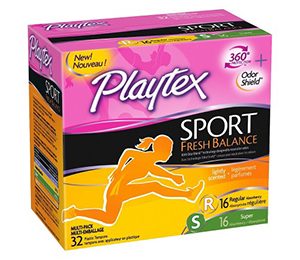 Playtex Sport Fresh Balance Regular/Super Absorbency Tampons - 32 Count (16 Regular, 16 Super)