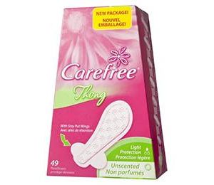 Carefree Thong Pantiliners Unscented - 49 Count