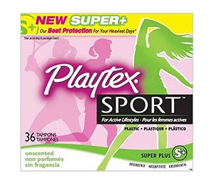 Playtex Sport Plastic Applicator Unscented Super Plus Absorbency Tampons 36-ct.