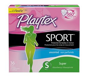 Playtex Sport Plastic Applicator Unscented Super Absorbency Tampons 36-ct.