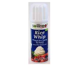 Soya Too Whipped Rice Topping, Vegan, Dairy Free, No Cholesterol, 7 Oz
