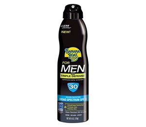 Banana Boat Triple Defense Sunscreen Spray for Men with SPF 30 - 6 oz
