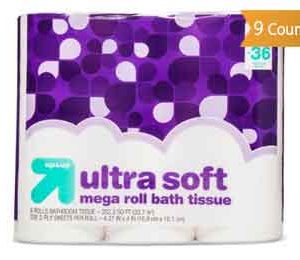 Up & Up Ultra Soft Bathroom Tissue - 9 Mega Rolls