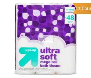 Up & Up Ultra Soft Bathroom Tissue - 12 Mega Rolls