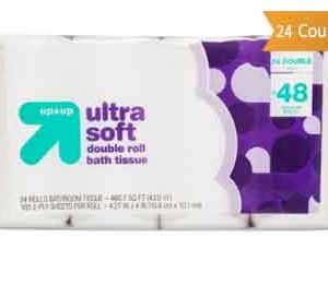 Up & Up Ultra Soft Bathroom Tissue - 24 Double Rolls