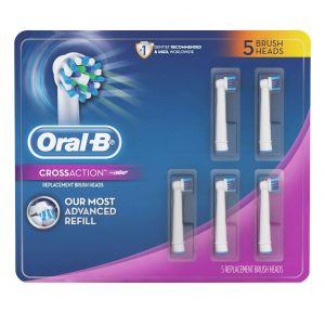 Oral-B CrossAction Replacement Electric Toothbrush Heads, 5 pk.