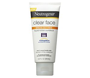 Neutrogena Clear Face Liquid Lotion Sunscreen Broad Spectrum SPF 55 - 3 Fl Oz