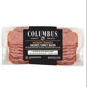 Columbus Smoked Turkey Bacon 4/10 oz