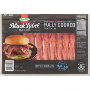 Hormel Black Label Fully Cooked Naturally Hardwood Smoked Bacon, 12 oz.